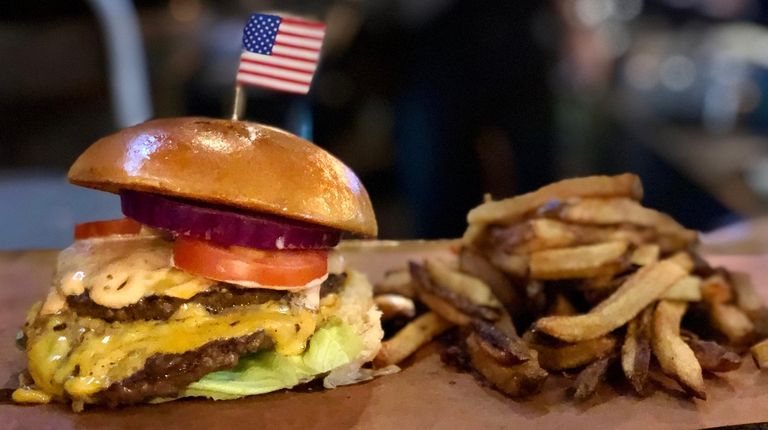 The all-American burger at Publicans, which has reopened