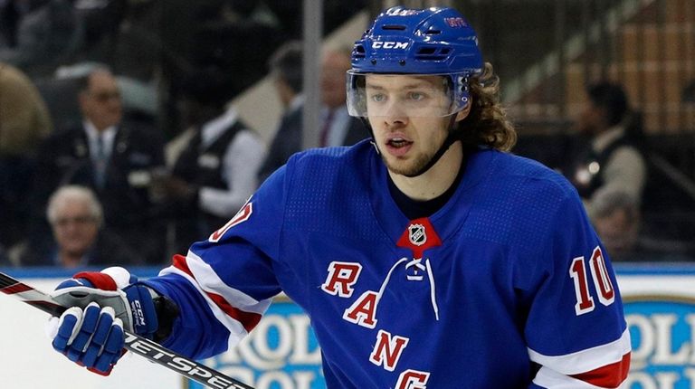 Artemi Panarin of the Rangers skates during the