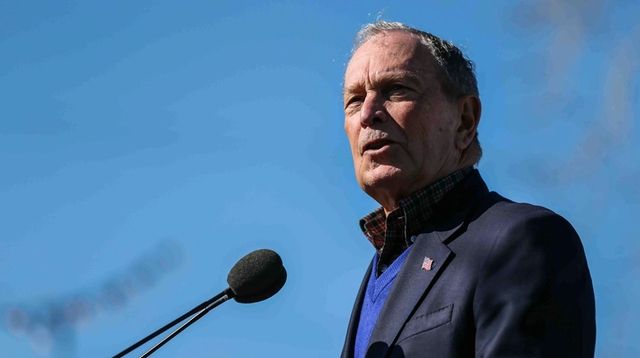 Democratic presidential candidate Michael Bloomberg speaks during his
