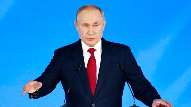 Russian President Vladimir Putin addresses the State Council