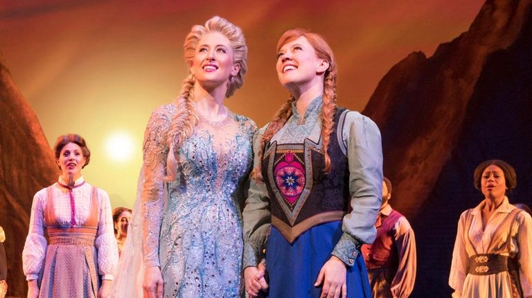 Caissie Levy, left, as Elsa, and Patti Murin