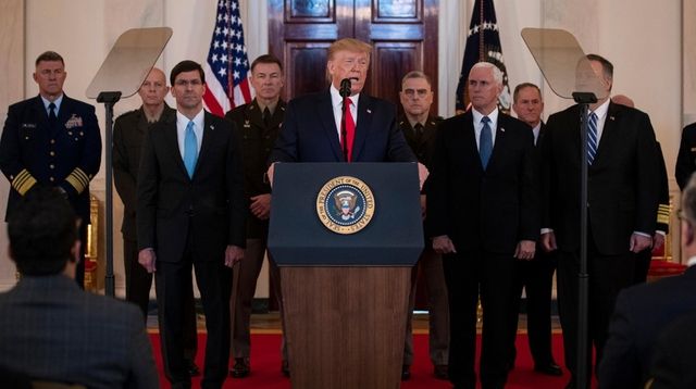 President Donald Trump addresses the nation from the