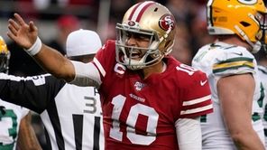 San Francisco 49ers quarterback Jimmy Garoppolo was the