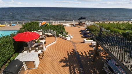 The home overlooks the Long Island Sound.
