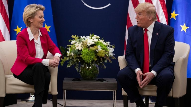 President Donald Trump meets with European Commission President