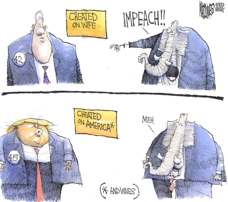 Matt Davies cartoon on the impeachment of President