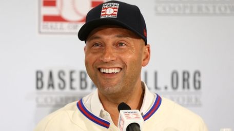 Derek Jeter is all smiles after being elected
