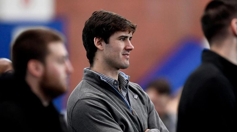 Giants quarterback Daniel Jones during a press conference