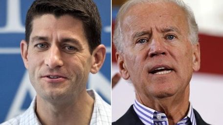 Vice presidential candidates Paul Ryan and Joe Biden.