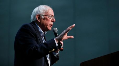 Democratic presidential candidate Sen. Bernie Sanders, I-Vt., speaks