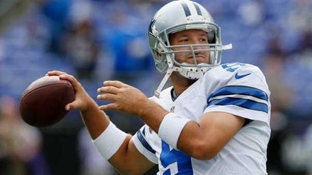 Tony Romo #9 of the Dallas Cowboys