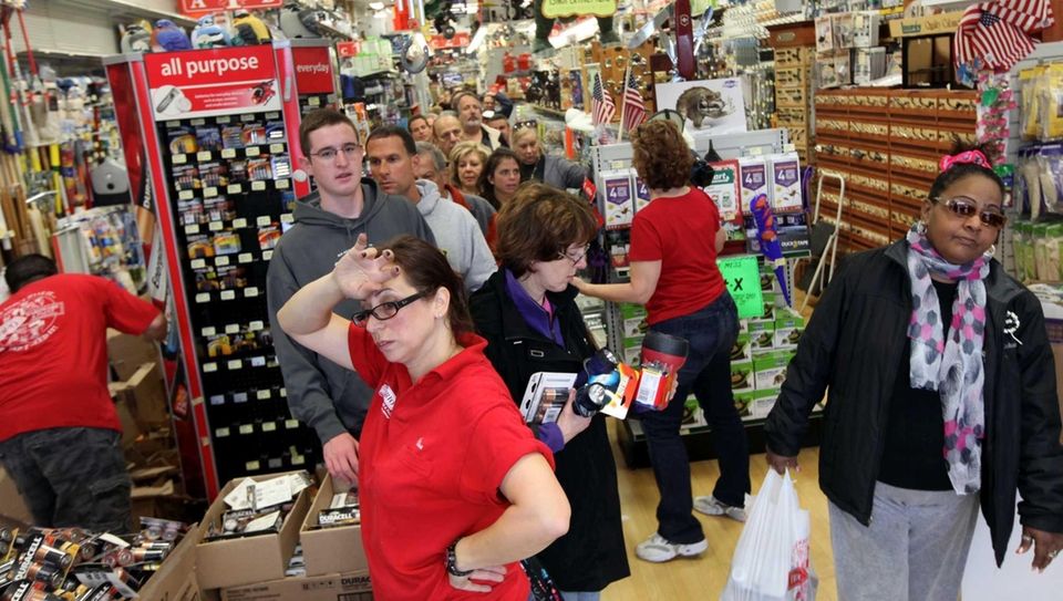 Trio Hardware in Plainview was packed as people