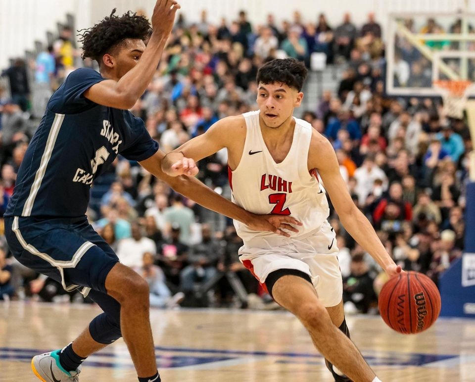 Rafael Pinzon of LI Lutheran tries to move