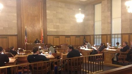 The Westchester Board of Legislators meets despite Hurricane