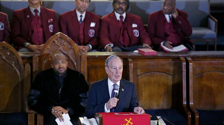 Democratic presidential candidate Michael Bloomberg at the Vernon
