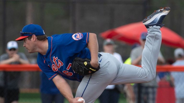 Mets pitcher Seth Lugo during a spring training