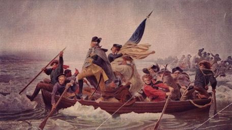 Painting depicts Gen. George Washington crossing the Delaware