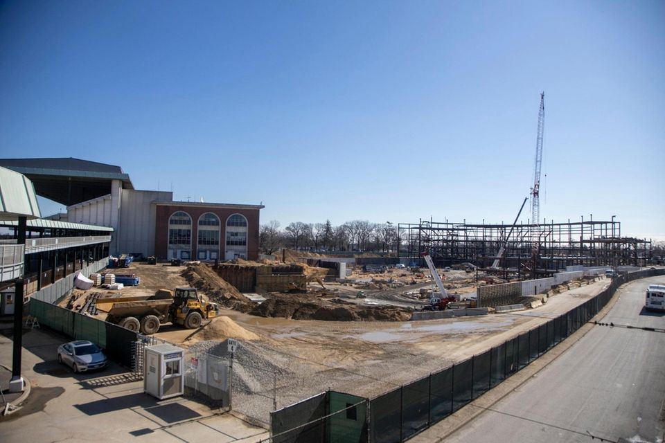 Construction continues at the New York Islanders new