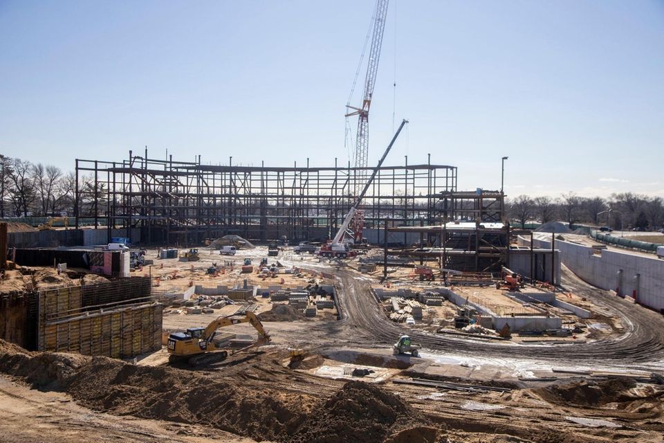 Construction continues at the New York Islanders new