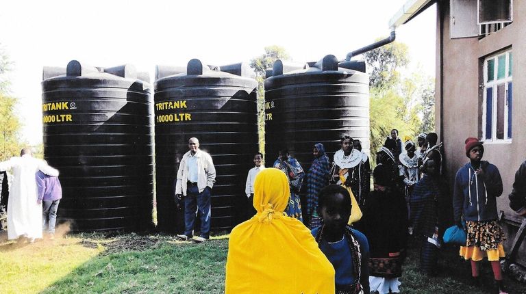 A water cistern system that collects water from