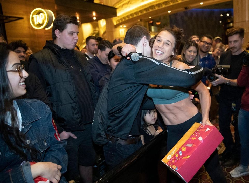 Former UFC women's strawweight champion Joanna Jedrzejczyk, of