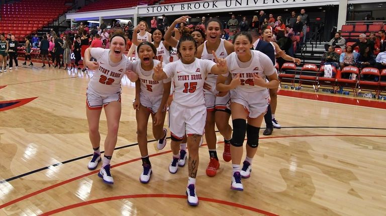 Kaela Hilaire and the Stony Brook women's basketball