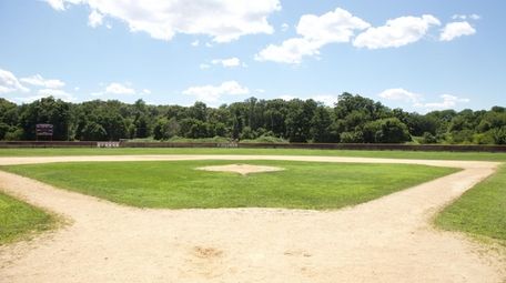 The baseball field at Kings Park High School