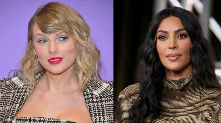 Singer Taylor Swift, left, and reality-TV star Kim
