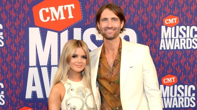 Maren Morris and Ryan Hurd attend the CMT