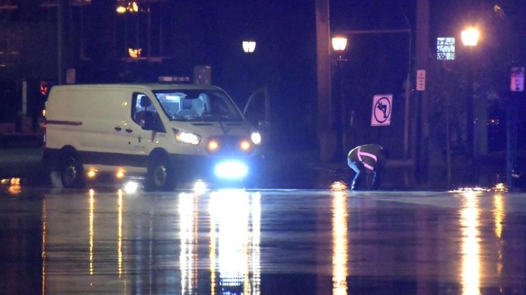 A major water main break flooded streets in