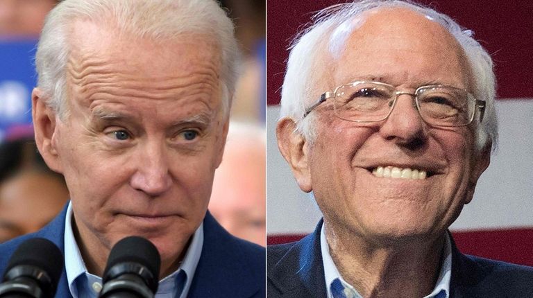 Democratic presidential candidate Joe Biden speaks to supporters