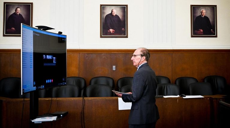 Senior court clerk Joseph DePalma during Nassau County