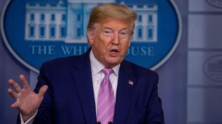 President Donald J. Trump speaks during the daily