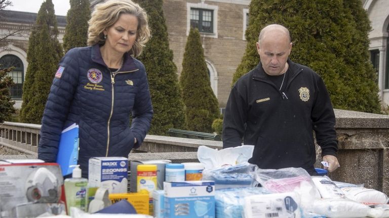 Nassau County Executive Laura Curran and Nassau Police