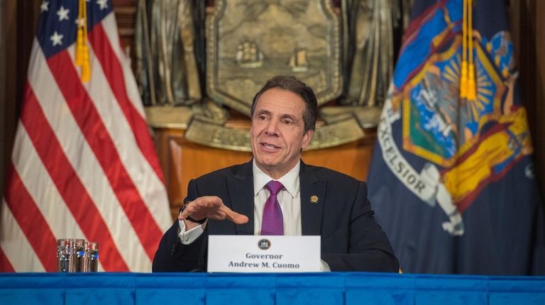 Gov. Andrew M. Cuomo delivers his daily news
