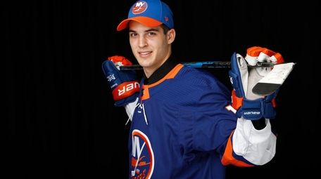 Samuel Bolduc after being selected 57th overall by