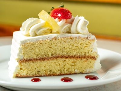 A Tres Leches cake at the Chilean Bakery
