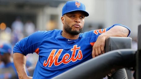 Robinson Cano #24 of the Mets looks on