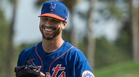Mets pitcher Jacob deGrom during a spring training