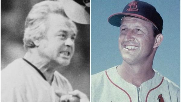 Former Baltimore Orioles manager Earl Weaver, left, and