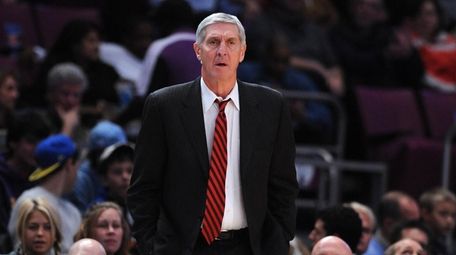 Utah Jazz head coach Jerry Sloan against New