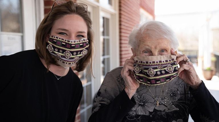 Jacqueline Sander, executive director, and Lorraine Kozak, resident,