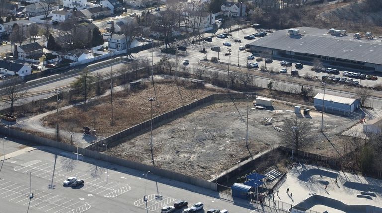 The former ballfield at Bethpage Community Park was