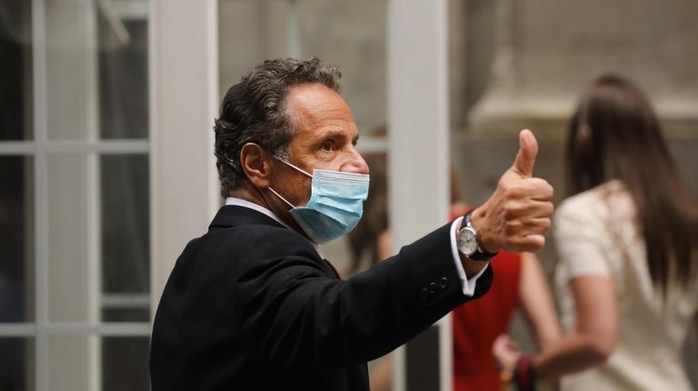 Gov. Andrew M. Cuomo arrives at the New