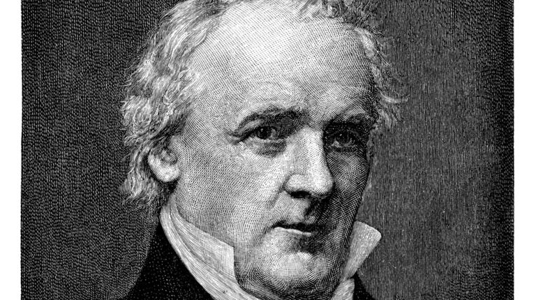 An engraving of President James Buchanan circa 1887.