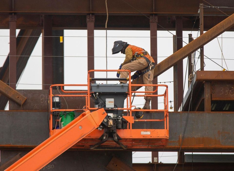Construction continues at the new Belmont Arena for