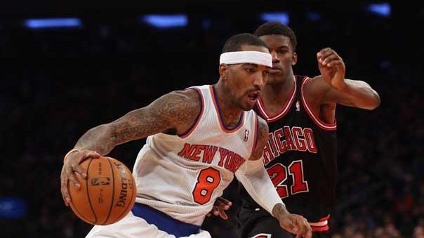 J.R. Smith #8 of the New York Knicks
