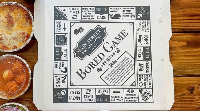 The "Board Game" pizza box at Main Street