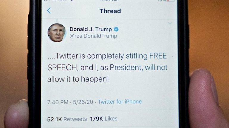 President Donald Trump's tweet response to Twitter's fact-checks