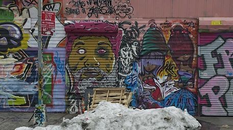 Grafitti on a warehouse in Long Island City,